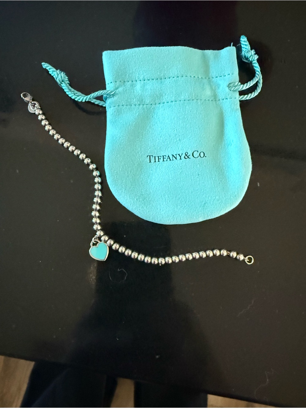 Return to Tiffany Heart Tag silver bead bracelet with box - Picture 5 of 6
